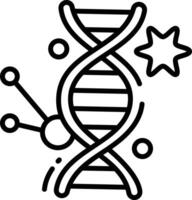 Genetics outline illustration vector