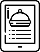 tab food menu outline illustration vector