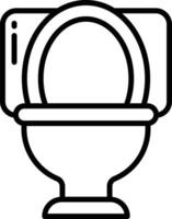 Toilet outline illustration vector