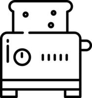 Toaster maker outline illustration vector