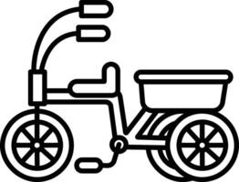 Bicycle outline illustration vector