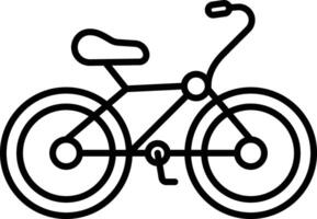 Bicycle outline illustration vector