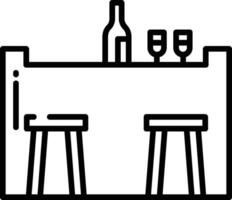 bar outline illustration vector