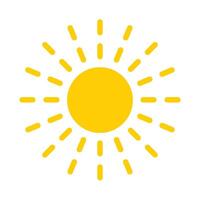 yellow sun icon . summer flat illustration. vector