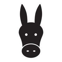 donkey face icon design flat vector