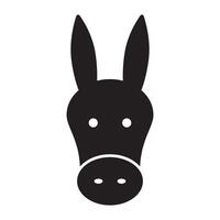 donkey face icon design flat vector