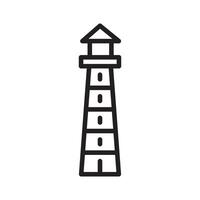 line icon lighthouse isolated on white background vector