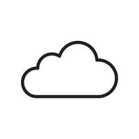 line icon drive cloud isolated on white background vector