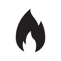 hot fire icon symbol flat illustration vector