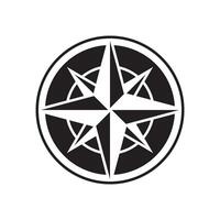 circle compass icon flat on white background vector