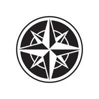 circle compass icon flat on white background vector