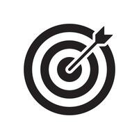 target bullseye with arrow icon flat design illustration vector