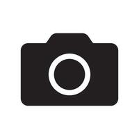 camera photography icon symbol flat on white background vector