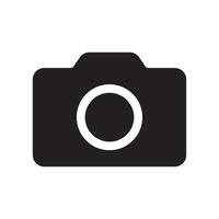 camera photography icon symbol flat on white background vector