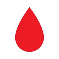 red blood drop icon flat illustration vector