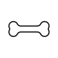 line icon food dog tibia bone isolated on white background vector
