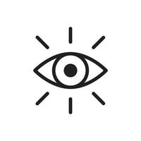 line icon vision eye design flat illustration vector