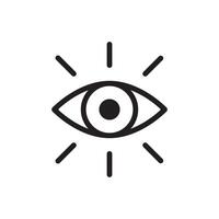 line icon vision eye design flat illustration vector