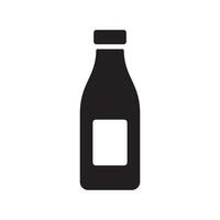 milk bottle container icon flat illustration vector