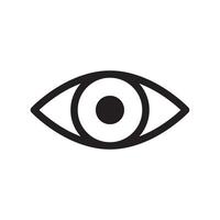 simple line icon eye view isolated on white background vector