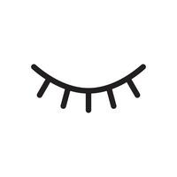 eye closed icon flat illustration vector