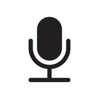 audio microphone icon flat on white background vector