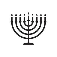 hanukkah menorah icon isolated on white background vector
