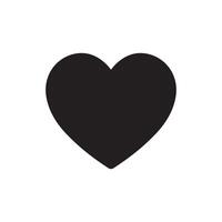 love heart icon flat on white background vector
