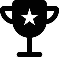 trofeo icono en de moda estilo . trofeo icono con estrella . trofeo taza icono vector