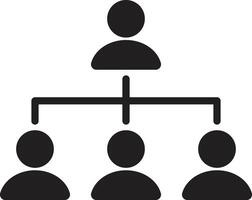 Business social network icon . Organization chart icon . Structure icon . Team icon vector