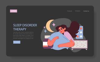 Sleep Disorder Therapy illustration. vector