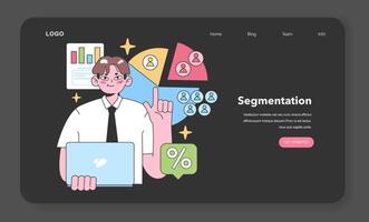 Segmentation strategy concept. Flat illustration. vector