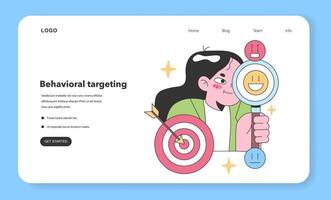 Behavioral targeting concept. Flat illustration vector