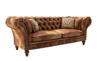 Comfortable Sofa in a Library png