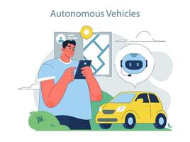Autonomous Vehicles concept. vector