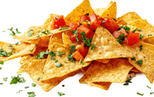 crujiente nachos en transparente antecedentes png