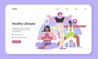 Healthy Lifestyle concept. illustration. vector