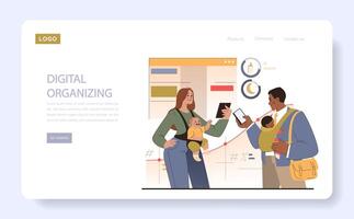 Digital Organizing concept. vector