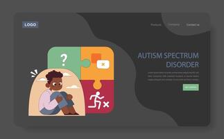 autismo espectro trastorno concepto. vector