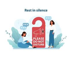 Quiet Time Concept. A serene illustration capturing the essence of rest in silence. vector