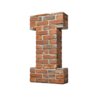 Alphabet made from brick wall png