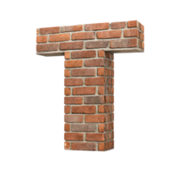 Alphabet made from brick wall png