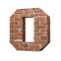 Alphabet made from brick wall png