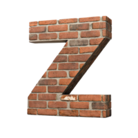 Alphabet made from brick wall png