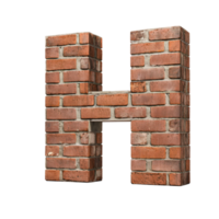 Alphabet made from brick wall png