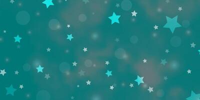 Light BLUE layout with circles, stars. vector