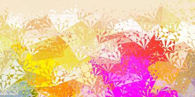 Light Multicolor background with triangles. vector