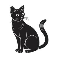 A silhouette cat vector