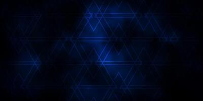 Dark BLUE template with crystals, triangles. vector