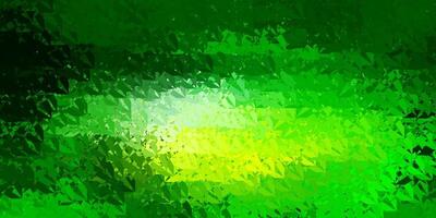 Dark Green, Yellow backdrop with triangles, lines. vector